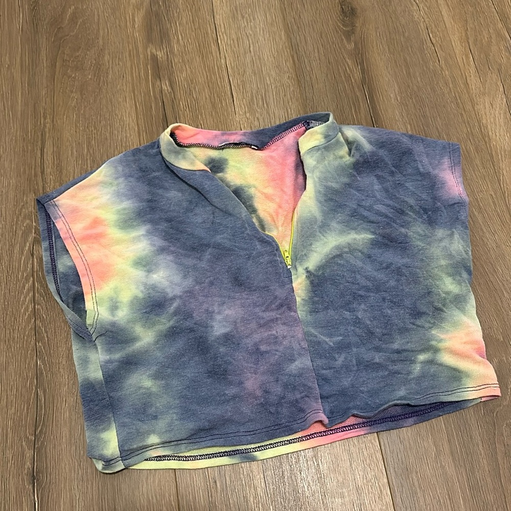 Tie dye cropped sweatshirt